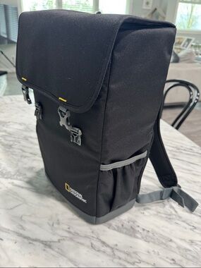 National Geographic Black Camera Backpack with Yellow Accents
